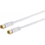 Coaxial cable S/CONN 80097-G-128CP 7.5 m F-type White