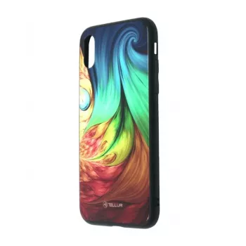 Phone cover Tellur Cover Glass Print for iPhone XR Mesmeric – hard back protective case with glass print