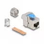 DeLOCK Keystone Module RJ45 jack to LSA Cat.8.1 toolfree Flat Metallic