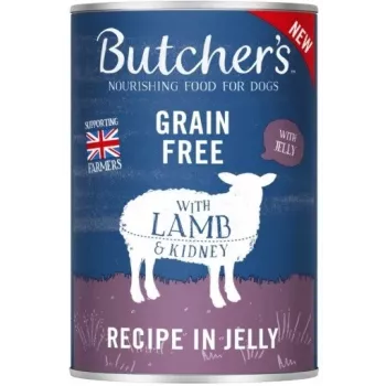 Wet dog food butcher's Original Mega pack — mixed pieces in jelly, 6 x 400 g, 82% moisture, 7.5% protein, 5% fat