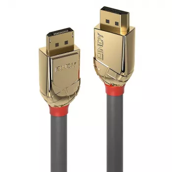 Lindy 15m DisplayPort 1.2 Cable, Gold Line, 15 m, DisplayPort, DisplayPort, Male, Male, 4096 x 2160 pixels