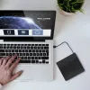 External DVD‑RW drive QOLTEC 51857 — USB 3.0, SATA interface, DVD±R 8x, DVD±RW 4x, DVD‑RAM 5x, CD 24x, black