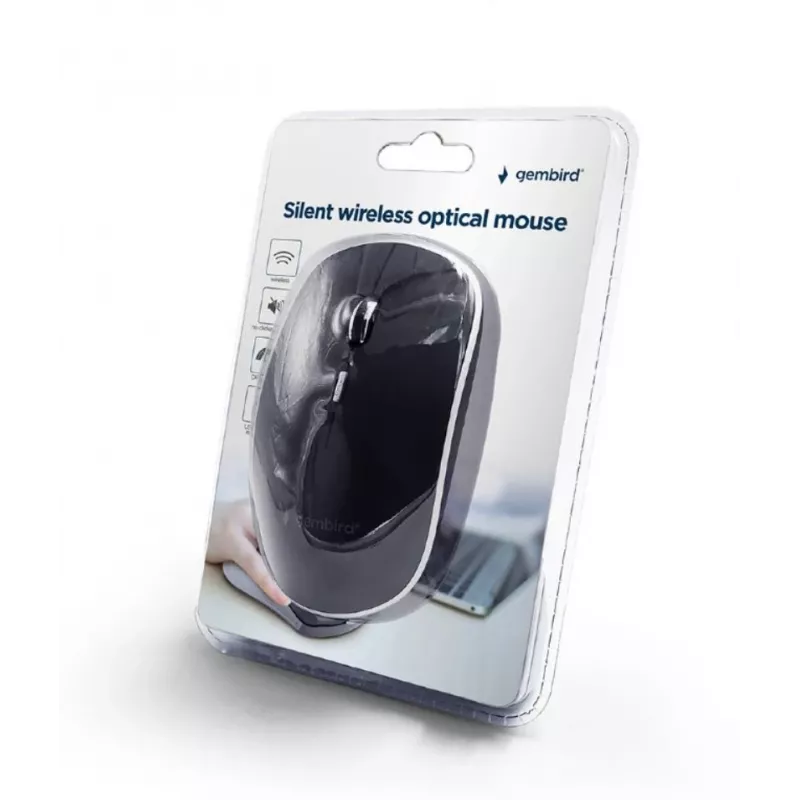 MOUSE USB OPTICAL WRL BLACK/SILENT MUSW-4BS-01 GEMBIRD