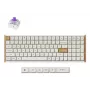 Mechanical keyboard Keychron K4 HE 96% QWERTY — USB, RF Wireless & Bluetooth, 100 keys, RGB, White/Wood