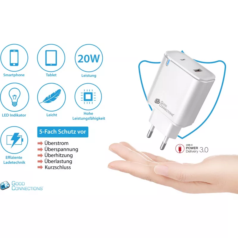 Alcasa PCA-W003W Charger for Mobile Devices White (PCA-W003W)