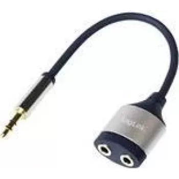 LogiLink Audio splitter stereo mini jack plug female to stereo mini jack plug male 18 cm