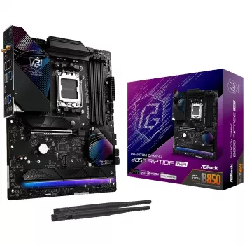 Motherboard ASRock Phantom Gaming B850 Riptide WiFi — AMD B850, Socket AM5, ATX, DDR5, 4x M.2, Wi‑Fi 7, 2.5Gb LAN