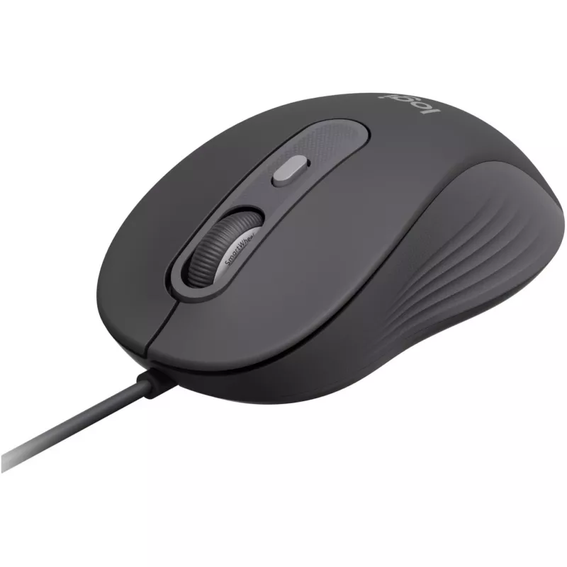 Logitech Signature Wired M520 for Business Optical Wired Mouse USB-C Plug-and-Play Windows/Mac/Chrome/PC/laptops - Graphite