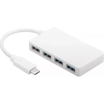 Microconnect USB3.1CUSB3 interface hub USB 3.2 Gen 1 (3.1 Gen 1) Type-C 5000 Mbit/s White
