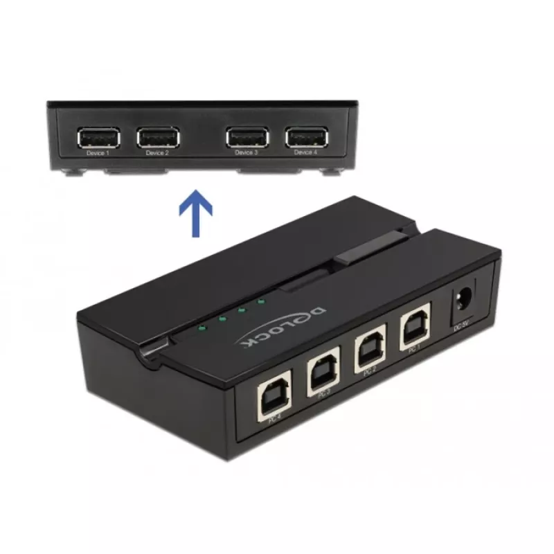 DeLOCK 11494 computer data switch Black USB Type-A Type-B 0.48 Gbit/s