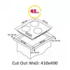 Built-in Hob Simfer H4.030.DECSP, 3 zones, touch control