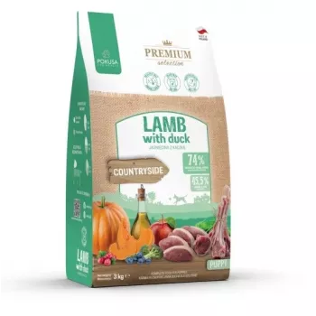 Dry dog food POKUSA Premium Selection Puppy Lamb with Duck, 3 kg — junior, 30% protein, gluten-free