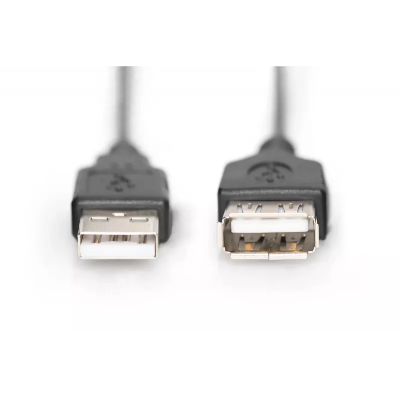 Digitus ASSMANN - USB-Extension Cable - USB (W) to USB (W) - 1.8 m (USB/USB 2.0) - Moulded - Black (AK-300200-018-S)