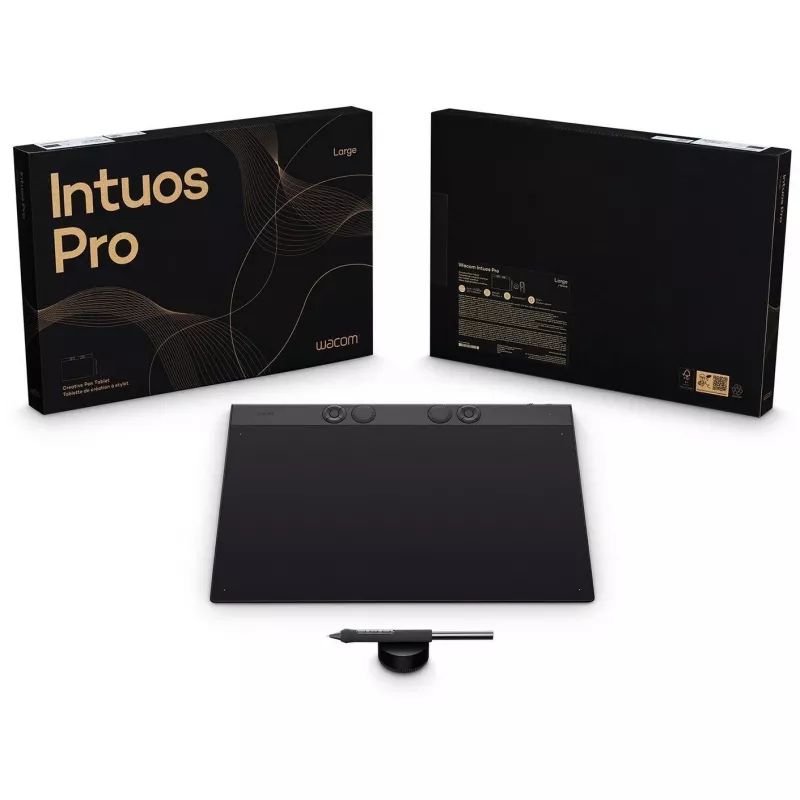 Wacom Intuos Pro Large graphic tablet Black 349 x 195 mm USB/Bluetooth