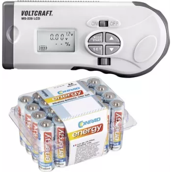 VOLTCRAFT Battery Tester MS-229 LCD + Conrad energy Alkaline Mignon-Batteries 24er-Set