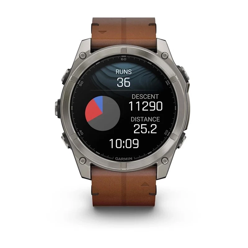 Garmin Fenix 8 3.56 cm (1.4) AMOLED 51 mm Digital 454 x 454 pixels Touchscreen Titanium Wi-Fi GPS (satellite)