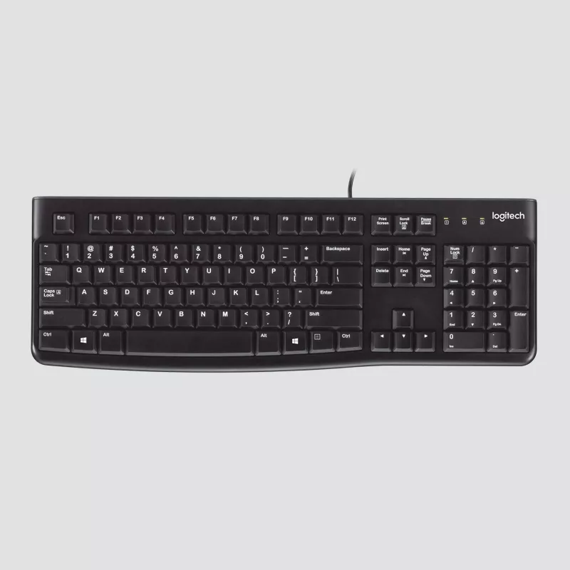 Logitech Desktop MK120 Combo, Black, Wired, Swiss, 920-002504
