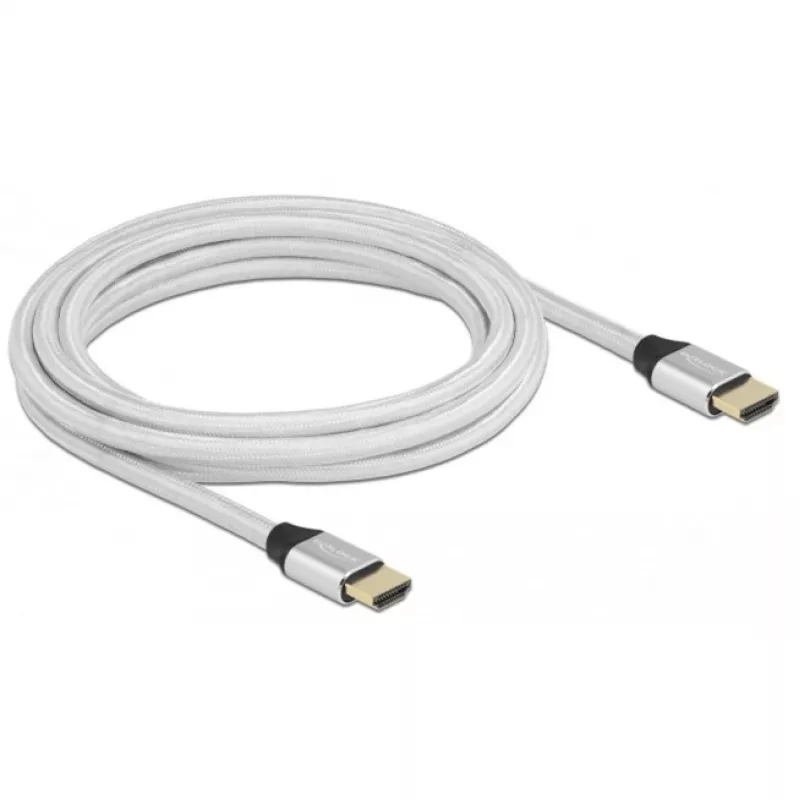 HDMI Cable DeLOCK Ultra High Speed 48 Gbps 8K 60 Hz Silver 3m