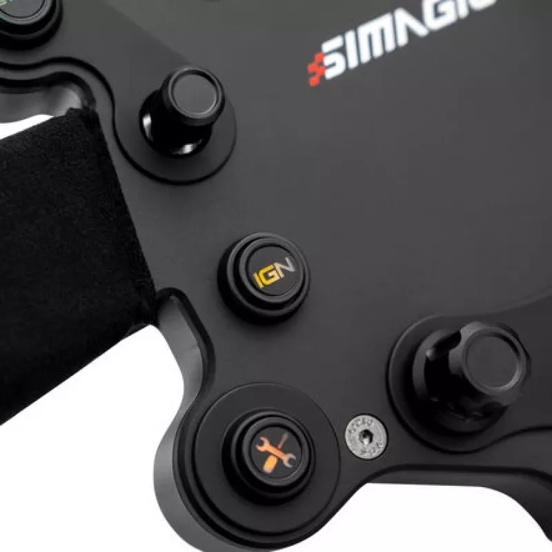 Steering Wheel Simagic GTS Alcantara S202 — Alcantara-covered sim racing wheel, model S202