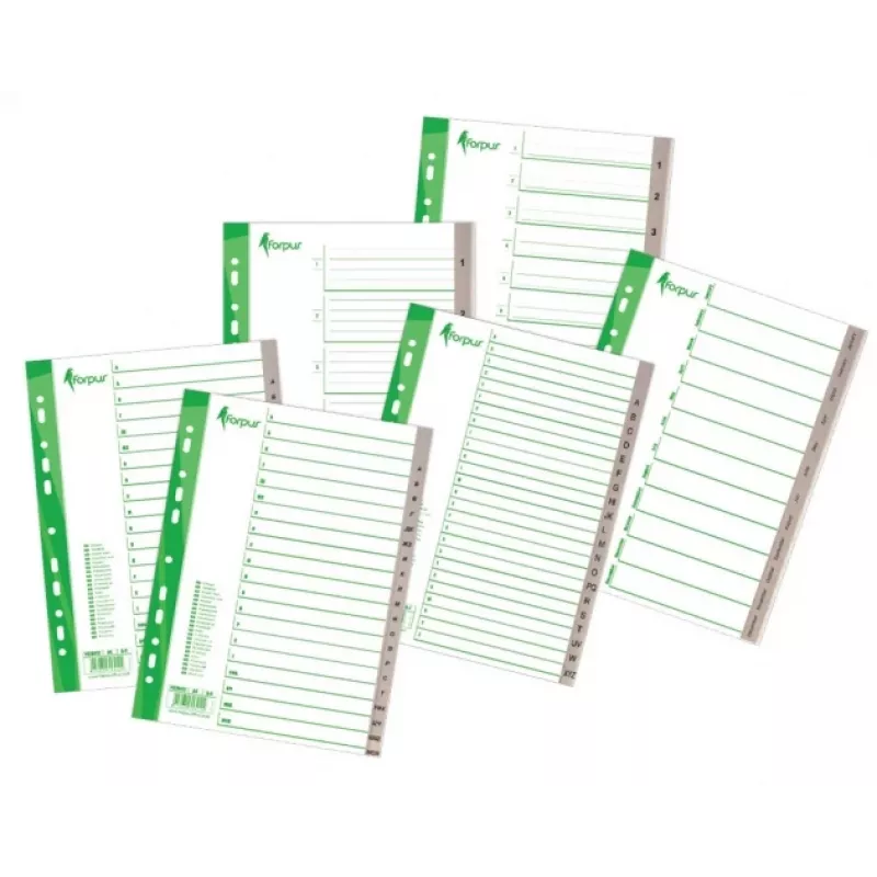 Divider Forpus, A4, numbers 1-20, plastic