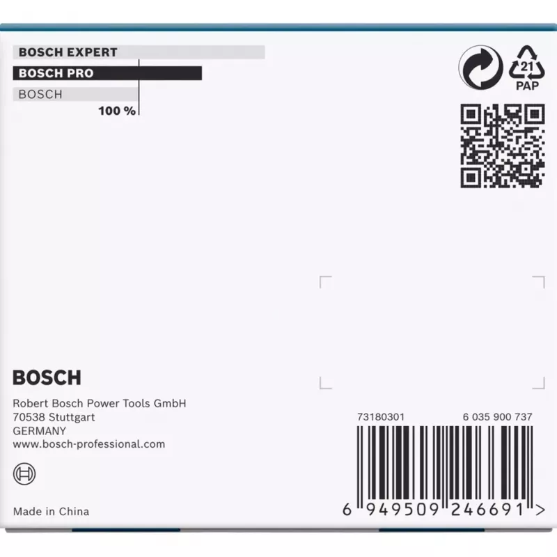 Impact socket set Bosch PRO 1/2 inch, 3-piece, deep sockets with rim protection