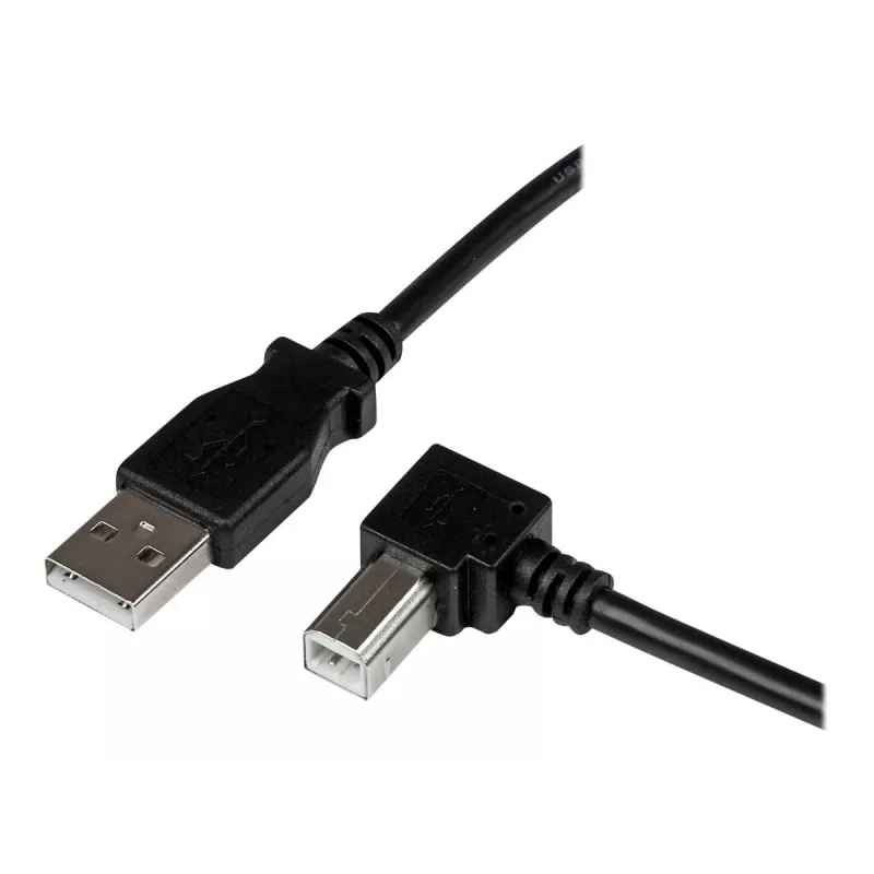 StarTech.com 3m USB 2.0 A to Right Angle B Cable - M/M, 3 m, USB A, USB B, USB 2.0, Black