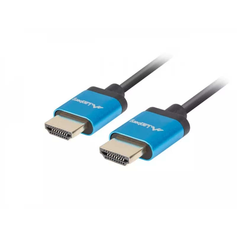 HDMI cable LANBERG CA-HDMI-22CU-0018-BK 1.8 m — HDMI Type A to A, HDMI 2.0, 18 Gbit/s, ARC, gold-plated