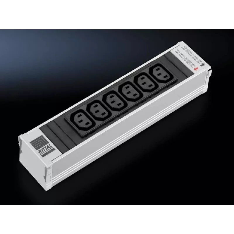 Rittal 48,30cm (19) Network Cabinet-Power Strip IEC Appliance-Socket Outlet C13 10A 7856.080 (7856.080)