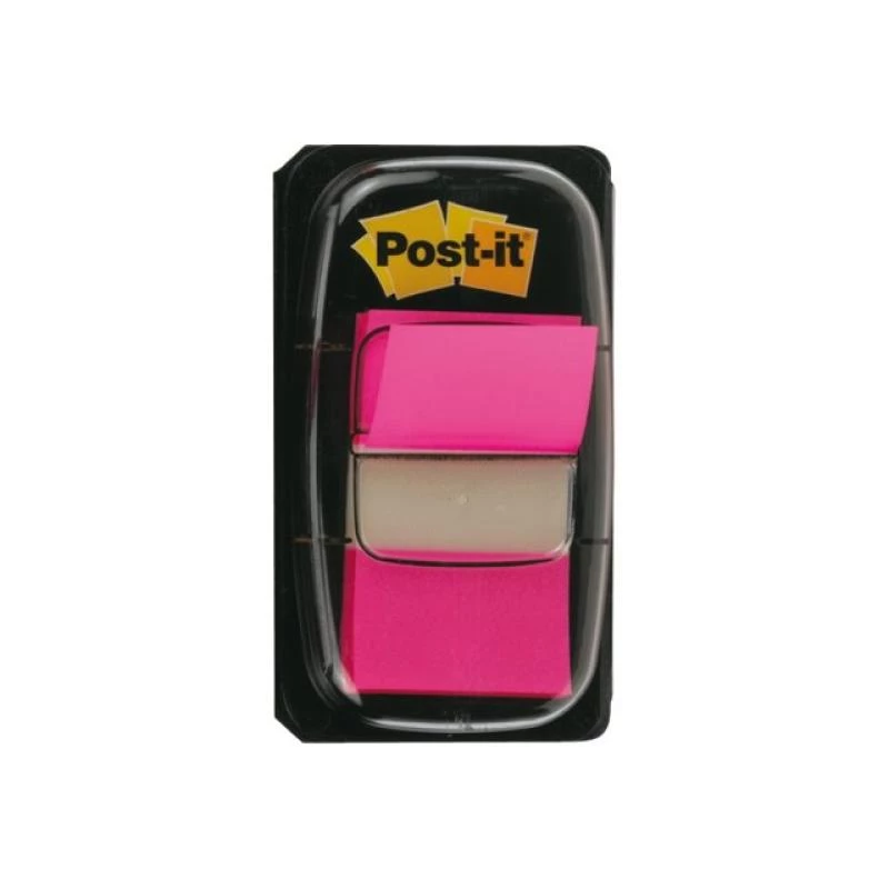 3M Post-it Index Pink, narrow, 50 adhesive strips Dimensions, 25,4 x 43,2 mm, in disposable dispenser (I680-21)
