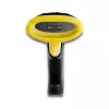 Handheld barcode reader QOLTEC 50867 — 1D/2D laser scanner, USB wired, 600 mm range, yellow/black