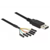 USB Cable DeLOCK 1.8m USB2.0-A/TTL 6-p Black