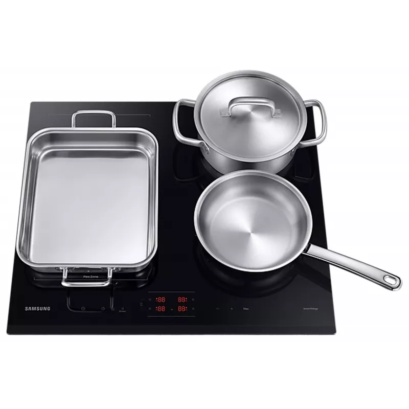 Built-In Hob Samsung NZ64B5045GK/U2, Induction, 4 Cooking Zones, Flex Zone, SmartThings Cooking, Auto Connectivity, 60 cm, Black