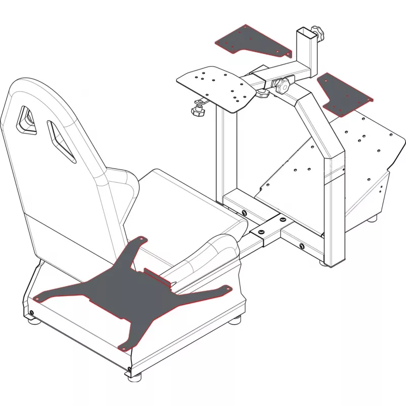 Speaker mount RaceRoom 75105090 for Logitech Z323, Black