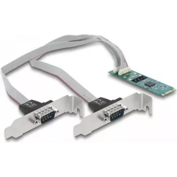 DeLOCK M.2 Card to 2 x Serial RS-232 DB9 PCIe 2.1