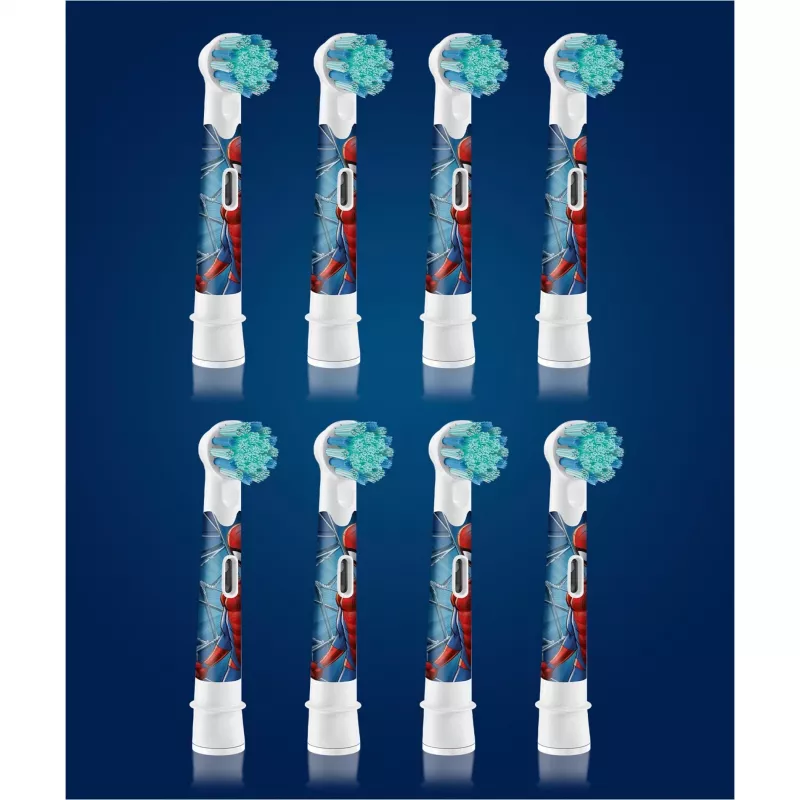 Oral-B Kids Spiderman replacement brush heads, white, 8 pcs