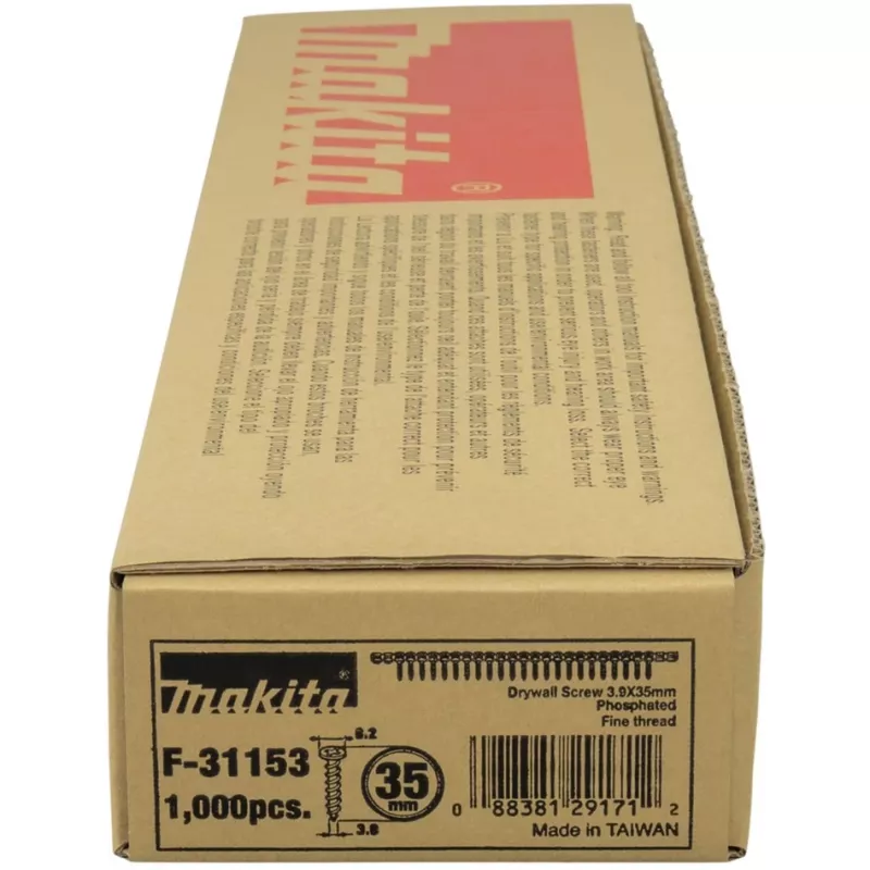 MAKITA TAPE WITH SCREWS 3,9x35mm /1000pcs. MID. METAL G/G PLATES