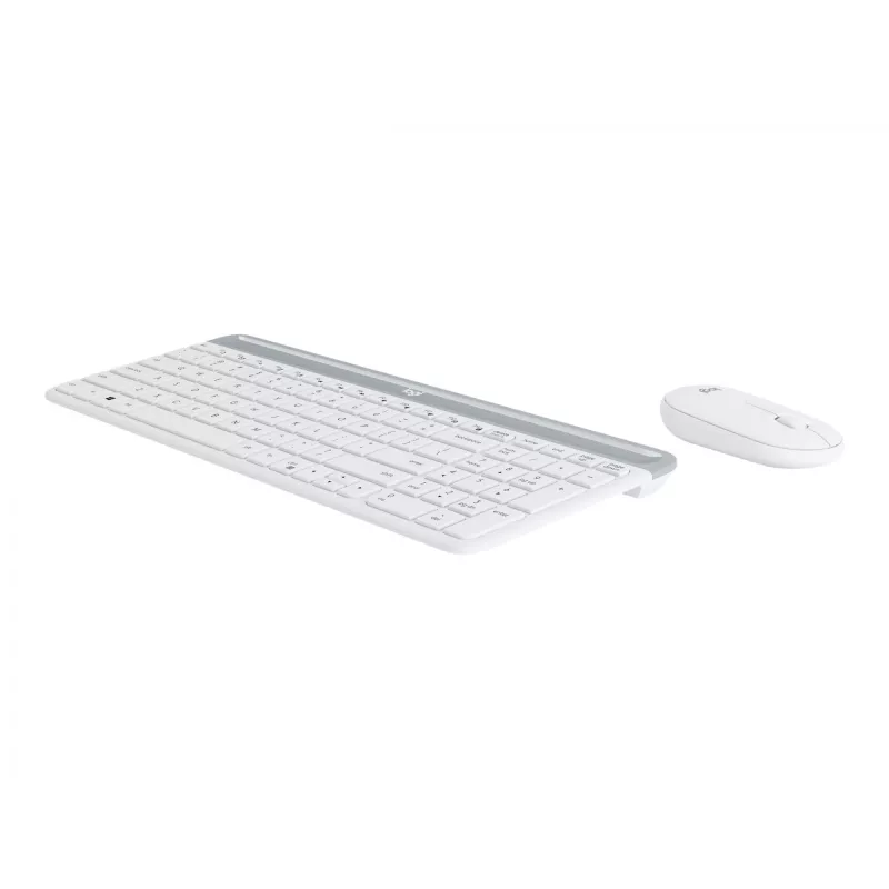 Logitech Slim Wireless Combo MK470 - Keyboard-and-Mouse-Set - Wireless - 2.4 GHz - Spanish - Off-White (920-009199)