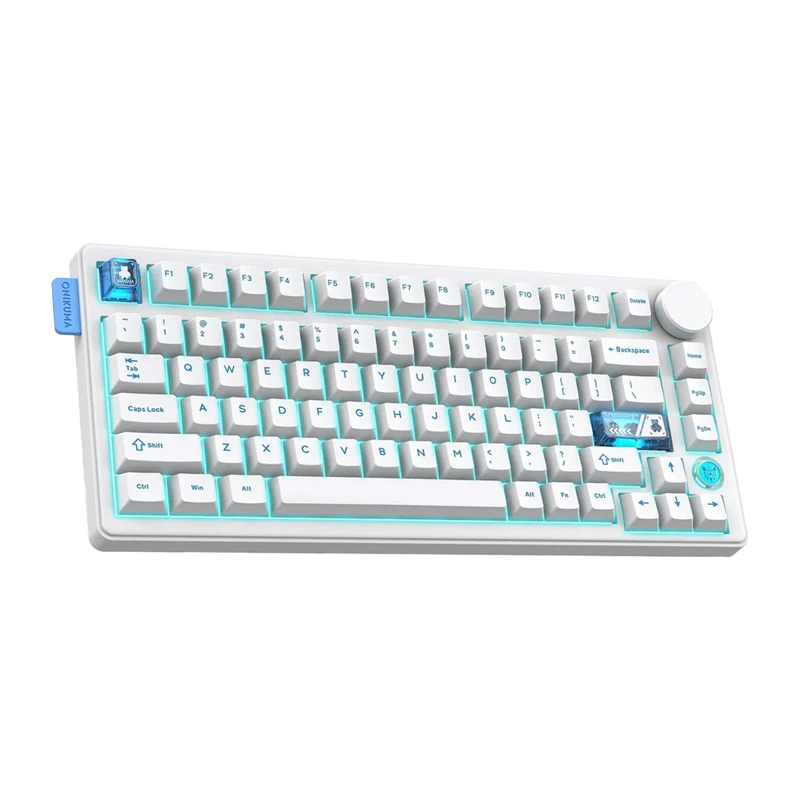 Mechanical-style Bluetooth keyboard Onikuma MT706 white — wireless Bluetooth connectivity, compact layout