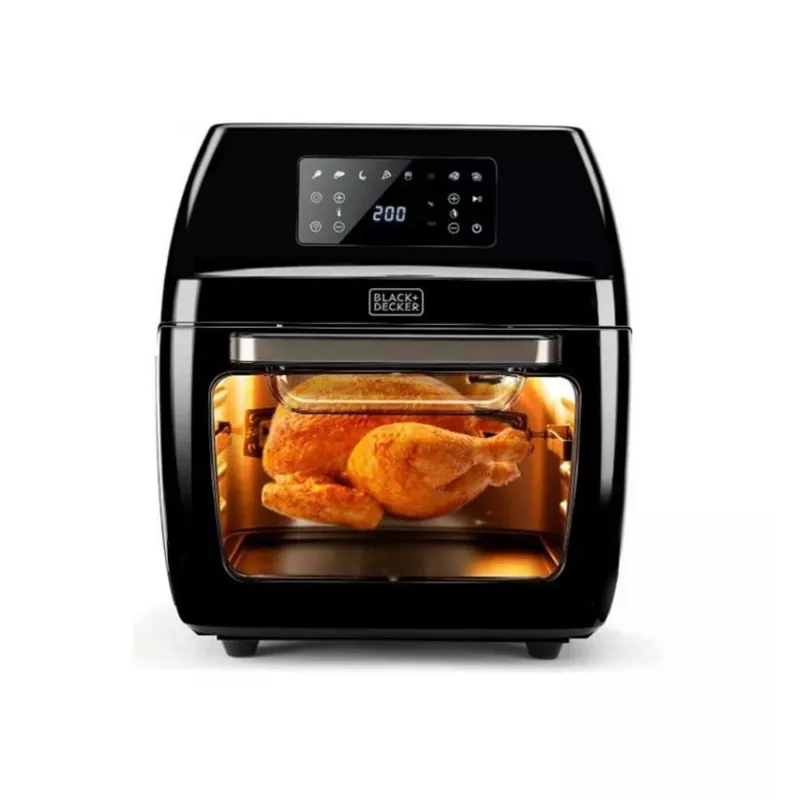 Hot air fryer Black & Decker BXAFO1200E — 12 L, 1700 W, touch control, 40–200°C, rotisserie, baking & frying