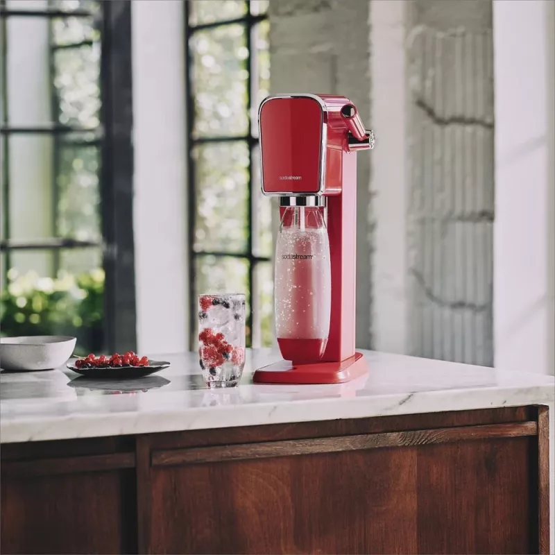 Soda Maker SodaStream Art Mandarin Red 1L Carbonating Bottle