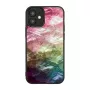 Protective phone case iKins for Apple iPhone 12 mini — water flower design, black