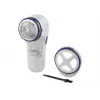 Fabric shaver Leifheit 80029 — battery-powered lint remover, 3 V, uses 2 batteries, blue/white