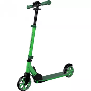 Kick scooter HUDORA UP 145 Junior — green/black, adjustable T-bar, 145 mm wheels