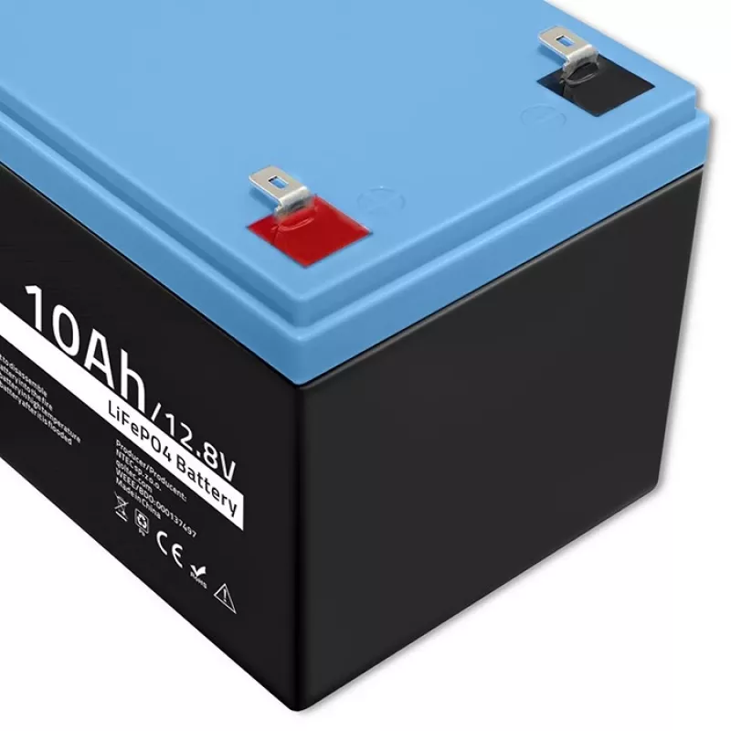 Rechargeable LiFePO4 battery QOLTEC 10Ah 12.8V 128Wh with integrated BMS