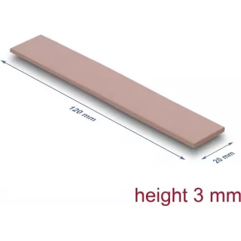 Thermal pad DeLOCK 18484 3 W/m·K Pink 20x120x3 mm