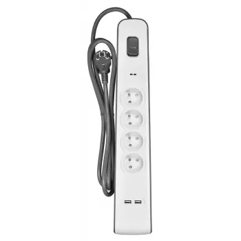 Surge Protector Belkin BSV401CA2M Black White 4 AC Outlets 2m