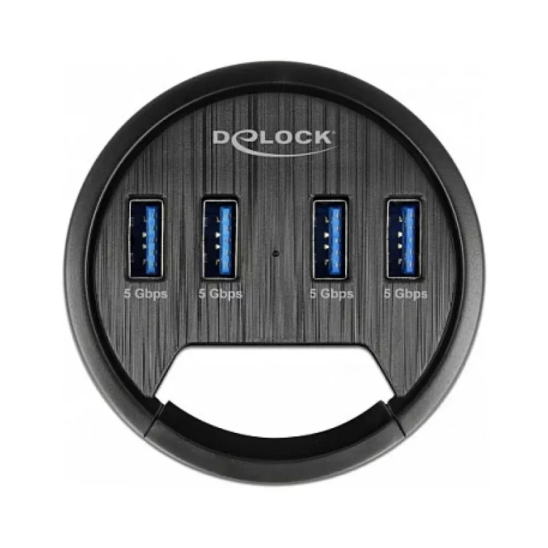 USB Hub DeLOCK 64153 Type-A 5000 Mbit/s Black