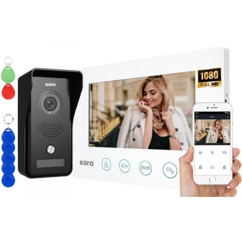 VIDEO INTERCOM EURA VDP-42A3 GAMMA+ white monitor TUYA