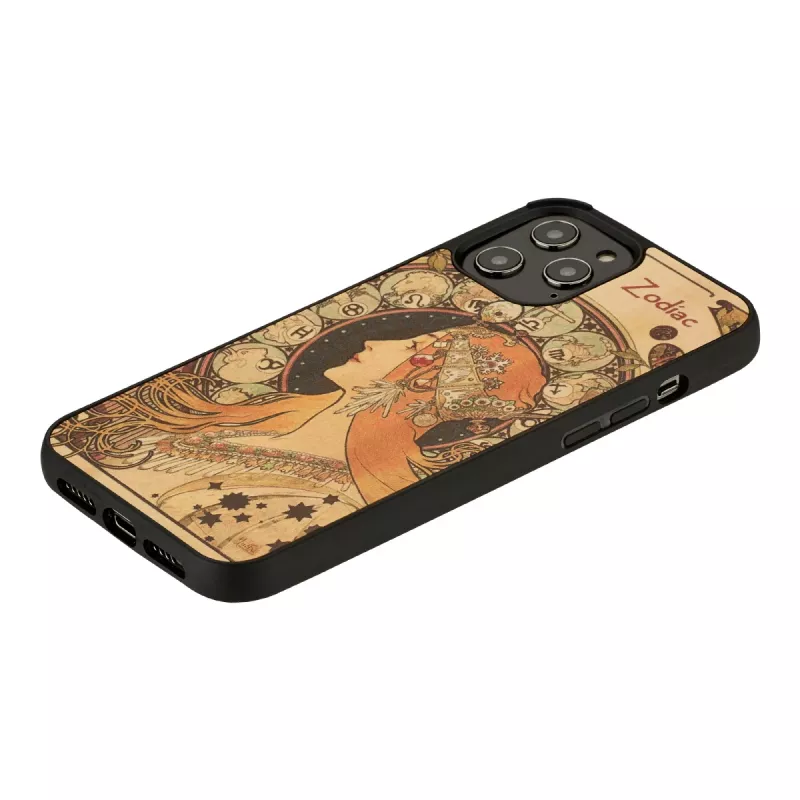 Phone case man and wood for iPhone 12 Pro Max — zodiac black