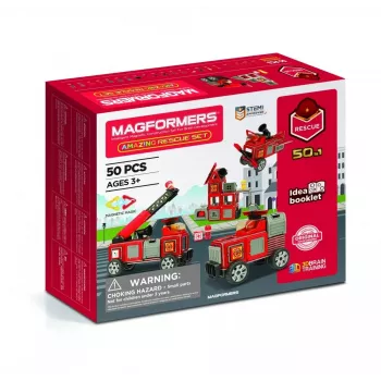Construction blocks MAGFORMERS Emergency set — magnetic building kit for emergency vehicles and scenes